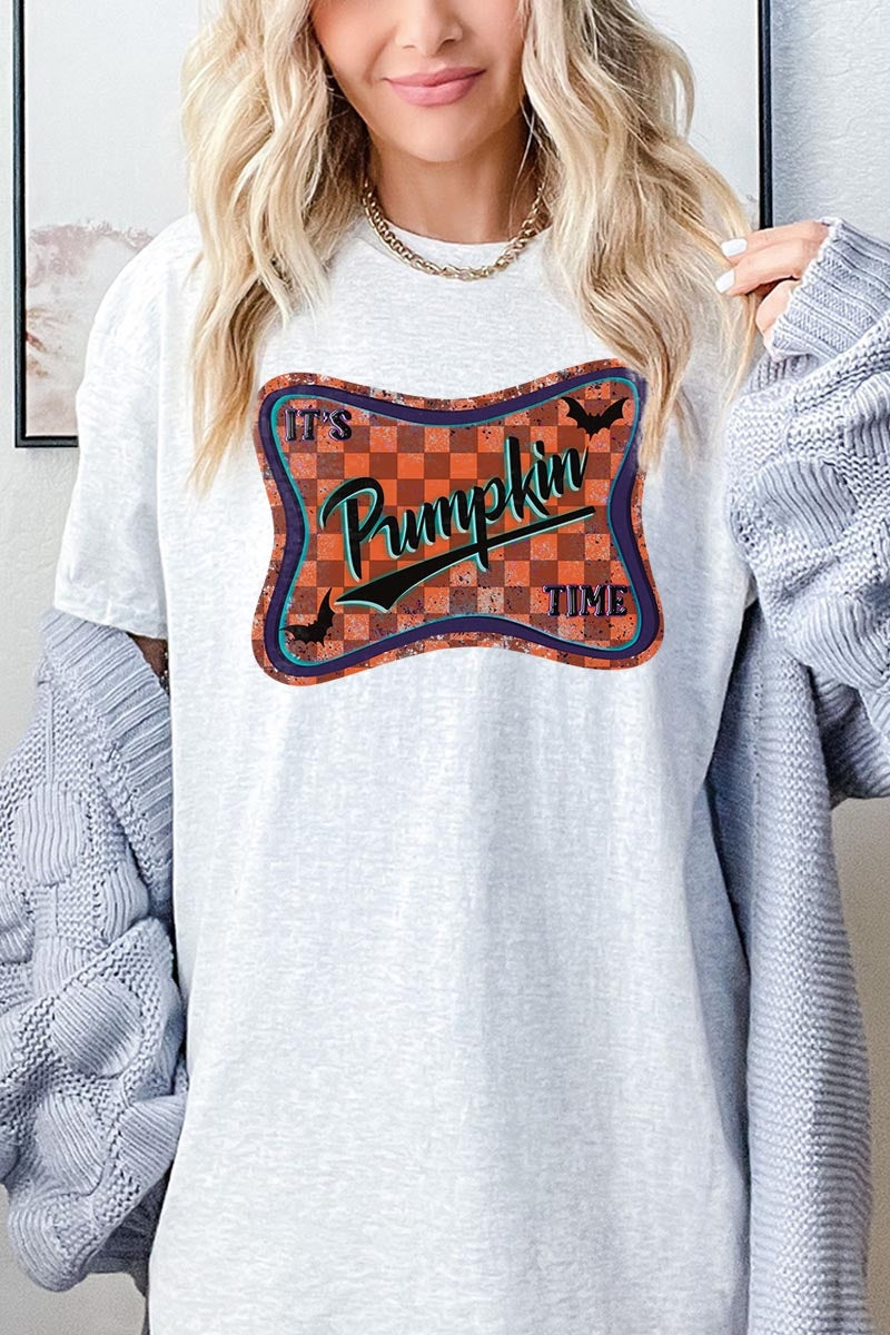 5000-E3144 Itu2019s pumpkin time Graphic Heavy Cotton Tee $9