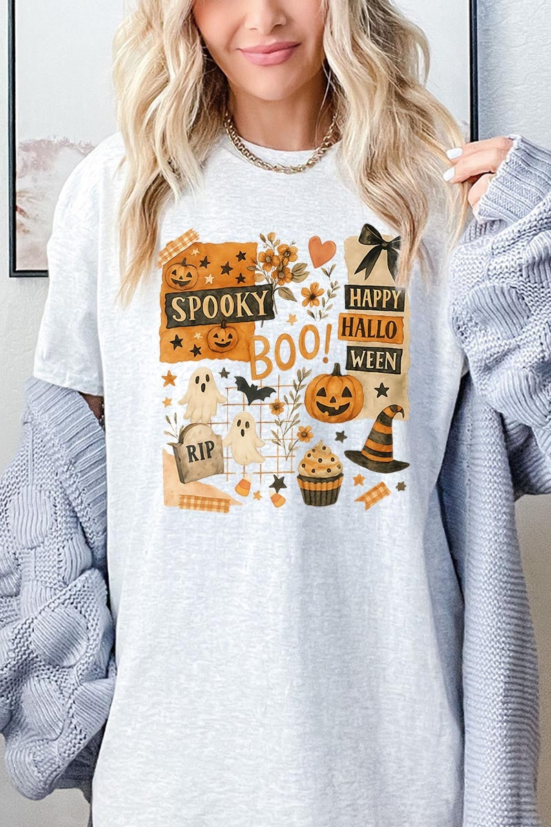 5000-E3084 Halloween collage Graphic Heavy Cotton Tee $9
