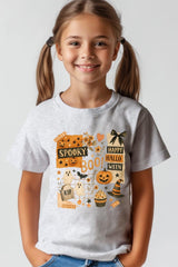 US3001Y-E3084Z Halloween collage Kids Graphic Tee $11
