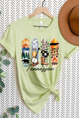 US3001-E3061TN Tennessee State Brushstroke Graphic Tee $12.5