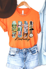 US3001-E3061KY Kentucky State Brushstroke Graphic Tee $12.5