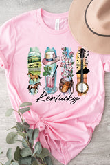 US3001P-E3061KY Kentucky State Brushstroke Graphic Plus Tee $16