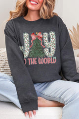 UL190-E3213 Joy to the World Graphic Sweatshirt $20