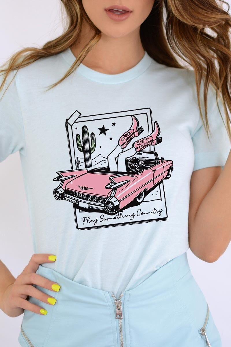 US3001-E3098 Play Something Country Graphic Tee $12.5
