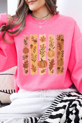 UL180P-E3110 Brushstroke Boho Fall Graphic Plus Sweatshirt $25