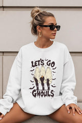 UL180P-E3160 Letu2019s Go Ghouls Ghost Graphic Plus Sweatshirt $25