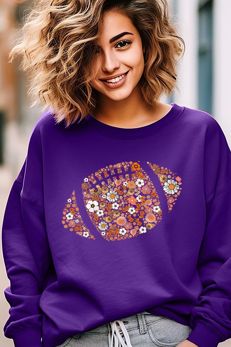 UL180-E3133 Floral Football Graphic Sweatshirt $20