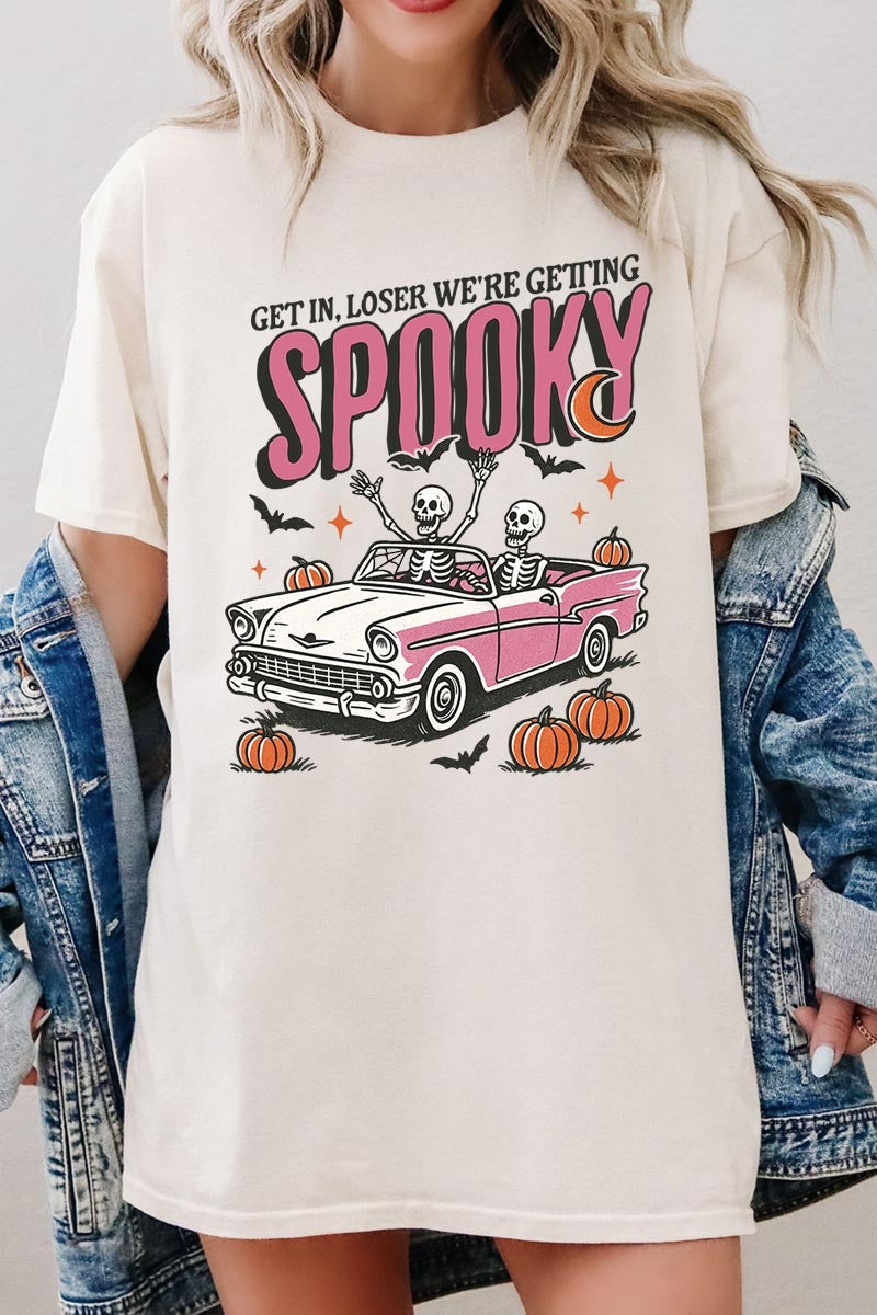 5000P-E3142 Spooky Skeleton Graphic Plus Heavy Cotton Tee $12.75