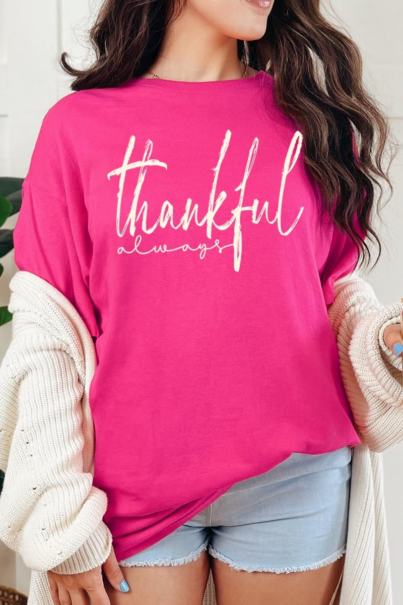 5000-E3170 Thankful Graphic Heavy Cotton Tee $9