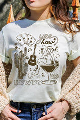 US3001-E3097 Cowgirl Country Music Graphic Tee $12.5
