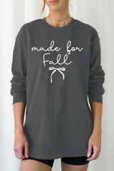 UL240-E3151 Made For Fall Graphic Long Sleeve Tee $13.75