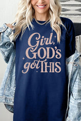 5000-E3102 Girl, Godu2019s Got This Graphic Heavy Cotton Tee $9