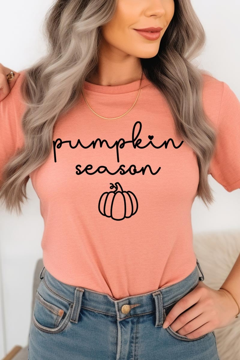 US3001-E3152 Pumpkin Season Graphic Tee $12.5