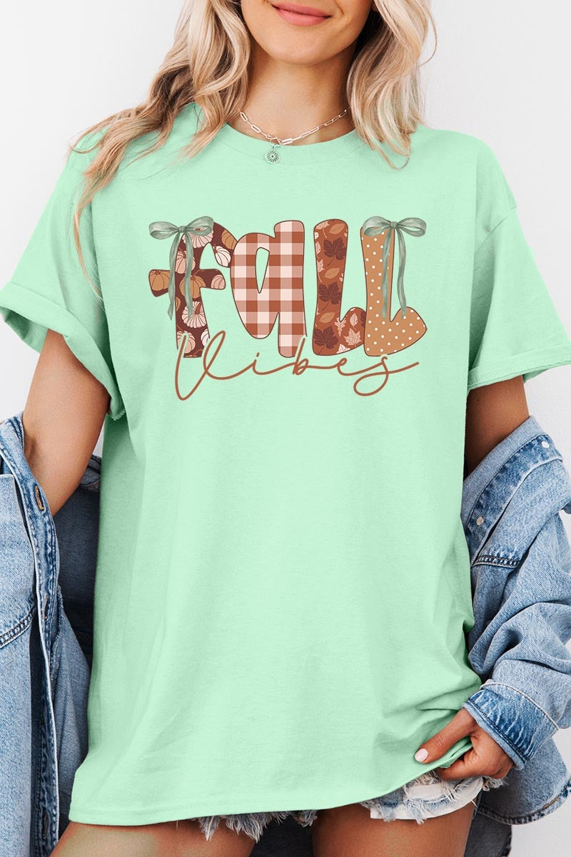 5000P-E3071 Fall Vibes Rustic Graphic Plus Heavy Cotton Tee $12.75