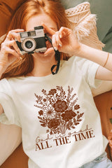 US3001P-E3116 God Is Good Floral Graphic Plus Tee $16