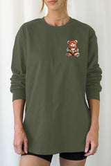 UL240-E3175 Christmas bear Graphic Long Sleeve Tee $13.75