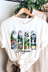 US3001-E3061OR Oregon State Brushstroke Graphic Tee $12.5