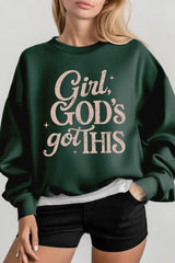 UL180P-E3102 Girl, Godu2019s Got This Graphic Plus Sweatshirt $25