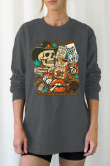 UL240P-E3096 Vintage Western Collage Plus Long Sleeve Tee $17