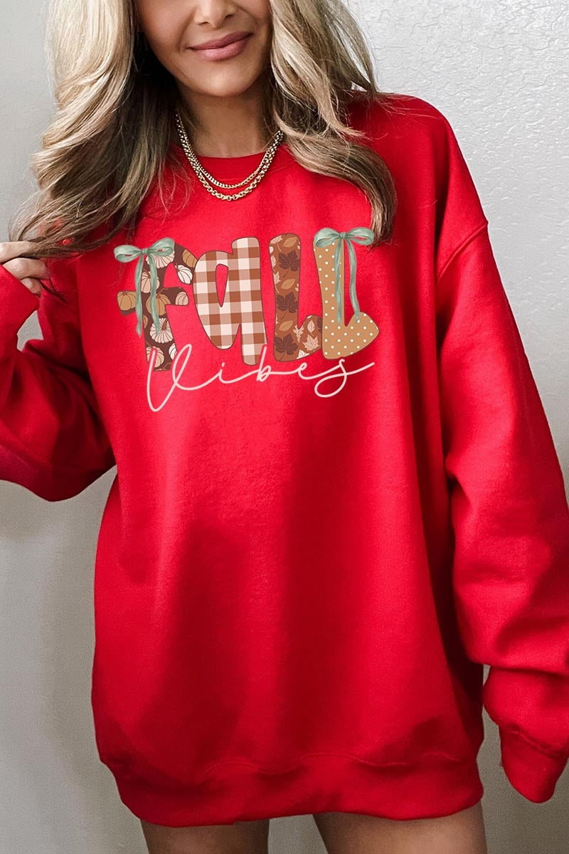 UL180-E3071 Fall Vibes Rustic Script Graphic Sweatshirt $20