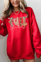 UL180P-E3071 Fall Vibes Rustic Script Graphic Plus Sweatshirt $25