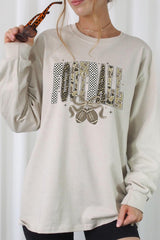 UL240-E3132 Camo Football Graphic Long Sleeve Tee $13.75