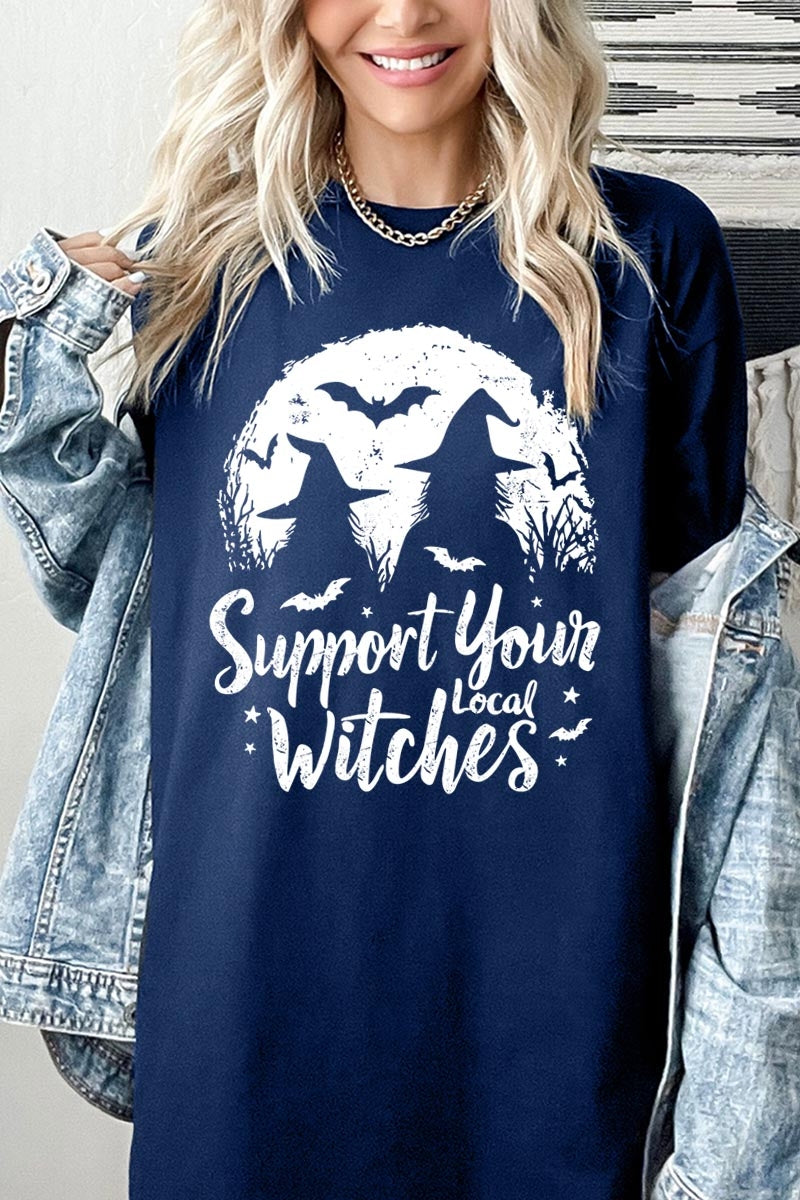 5000-E3161 Local Witches Halloween Graphic Heavy Cotton Tee $9