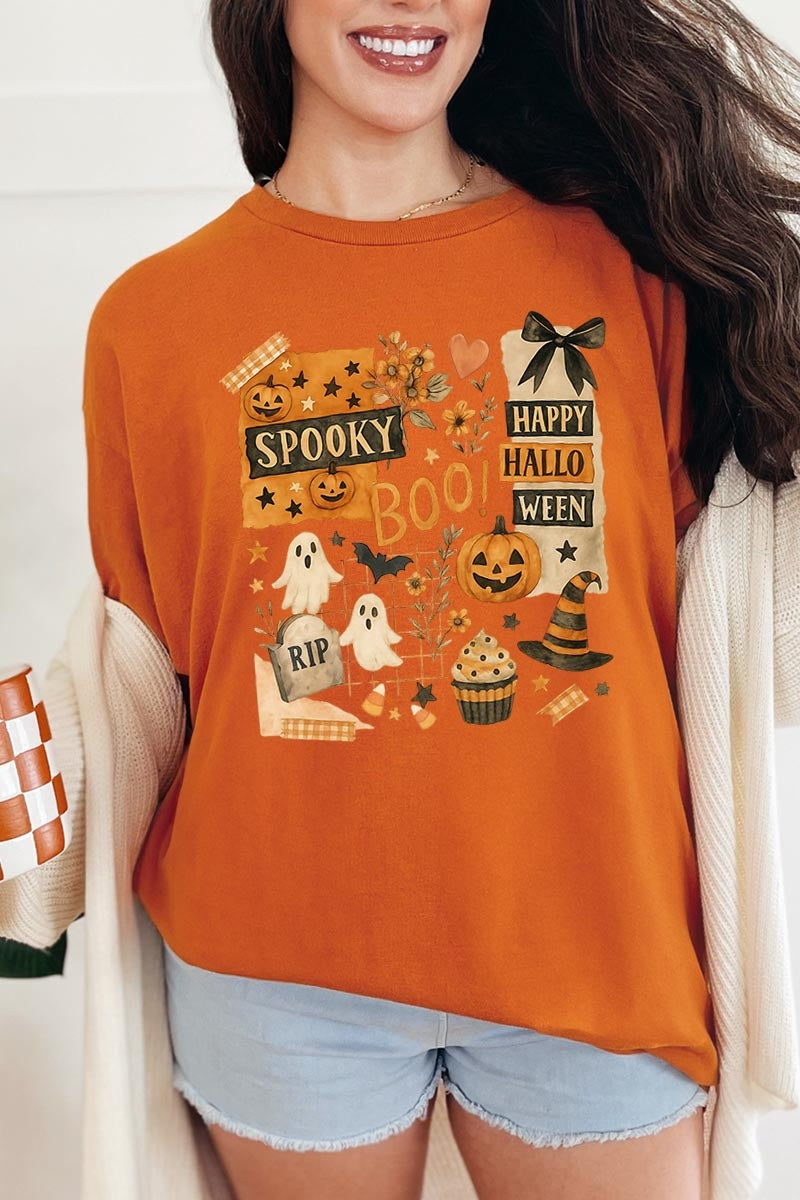 5000-E3084 Halloween collage Graphic Heavy Cotton Tee $9