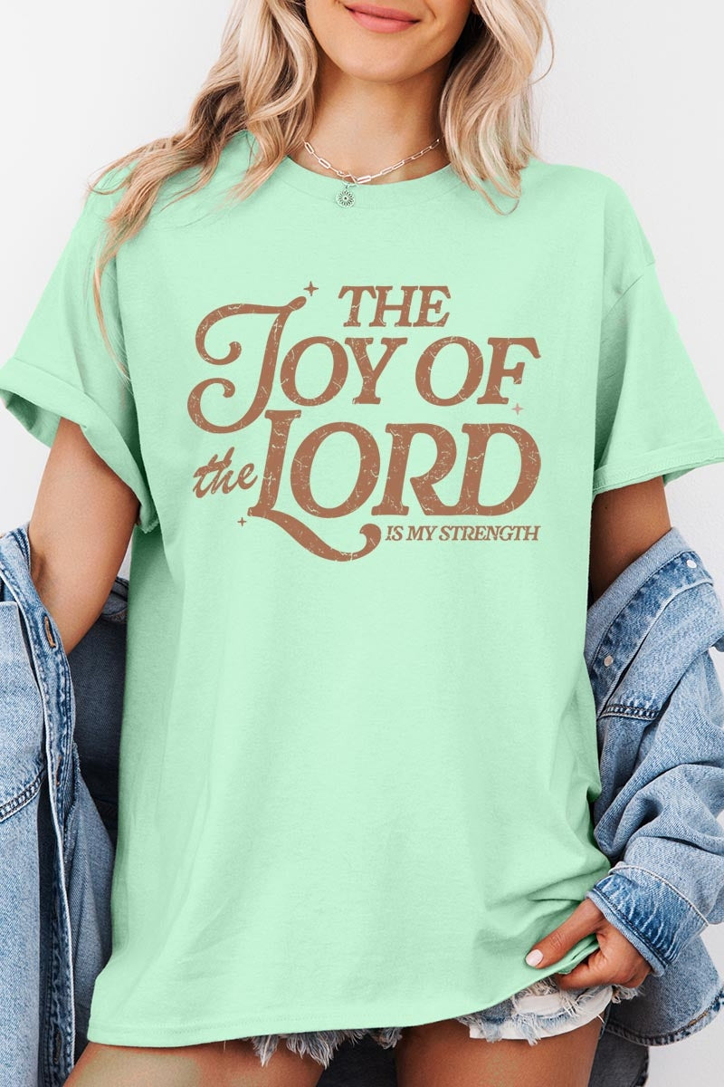 5000P-E3179 Joy of the Lord Graphic Plus Heavy Cotton Tee $12.75