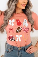 US3001P-E3080 Georgia Football Graphic Plus Tee $16