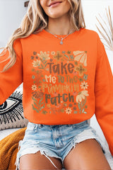 UL180P-E3136 Take Me To The Pumpkin Patch Plus Sweatshirt $25