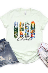 US3001P-E3061CO Colorado State Brushstroke Graphic Plus Tee $16