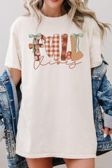 5000P-E3071 Fall Vibes Rustic Graphic Plus Heavy Cotton Tee $12.75