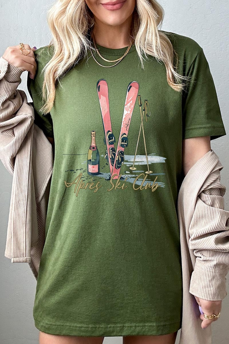 US3001-E3187 Apres Ski Club Graphic Tee $12.5