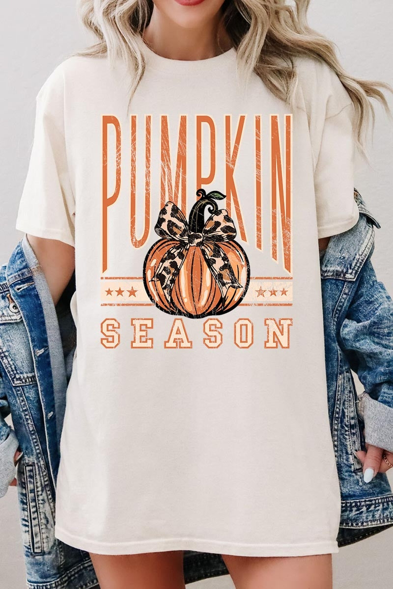 5000P-E3145 Pumpkin Season Graphic Plus Heavy Cotton Tee $12.75
