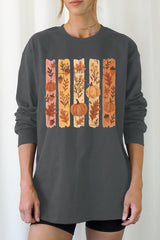 UL240-E3110 Brushstroke Boho Fall Graphic Long Sleeve Tee $13.75