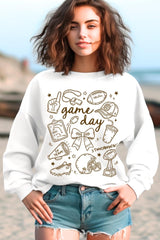 UL180P-E3081 Football Doodles Graphic Plus Sweatshirt $25