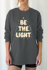 UL240P-E3202 Be the Light Christmas Graphic Plus Long Sleeve Tee $17