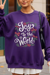 UL180-E3221 Joy to the World Christmas Graphic Sweatshirt $20