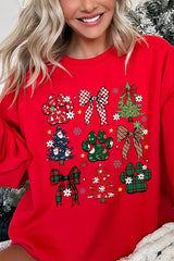 UL180-E3195 Christmas Bow Paw Graphic Sweatshirt $20