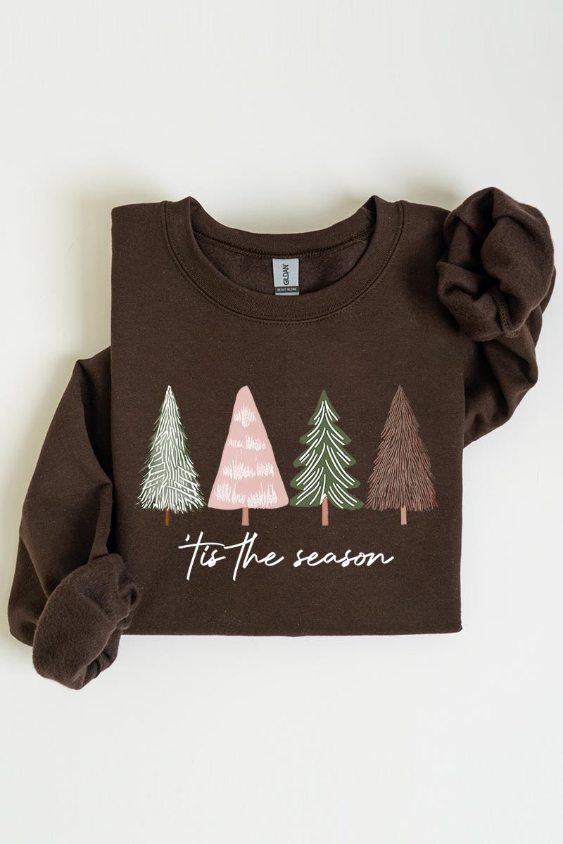 UL180-E3218 Rustic Christmas Trees Graphic Sweatshirt $20