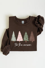 UL180-E3218 Rustic Christmas Trees Graphic Sweatshirt $20