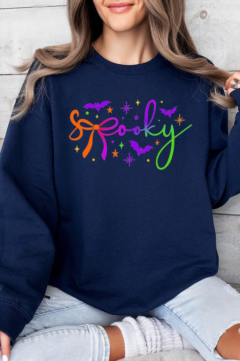 UL180-E3109 Spooky Halloween Graphic Sweatshirt $20