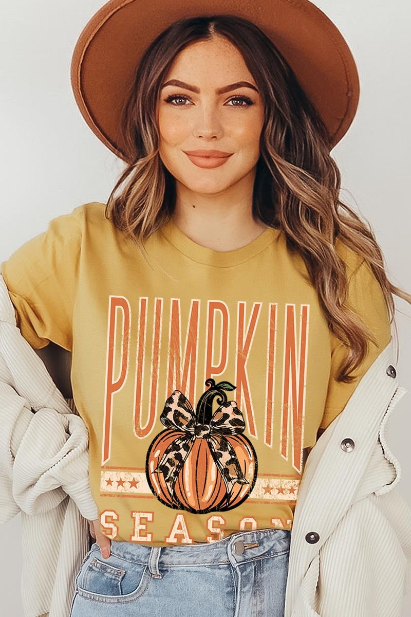 US3001-E3145 Pumpkin Season Graphic Tee $12.5