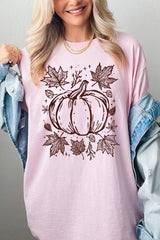 5000-E3162 Fall Pumpkin Graphic Heavy Cotton Tee $9