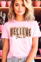 US3001P-E3167 Believe Fall Christian Graphic Plus Tee $16