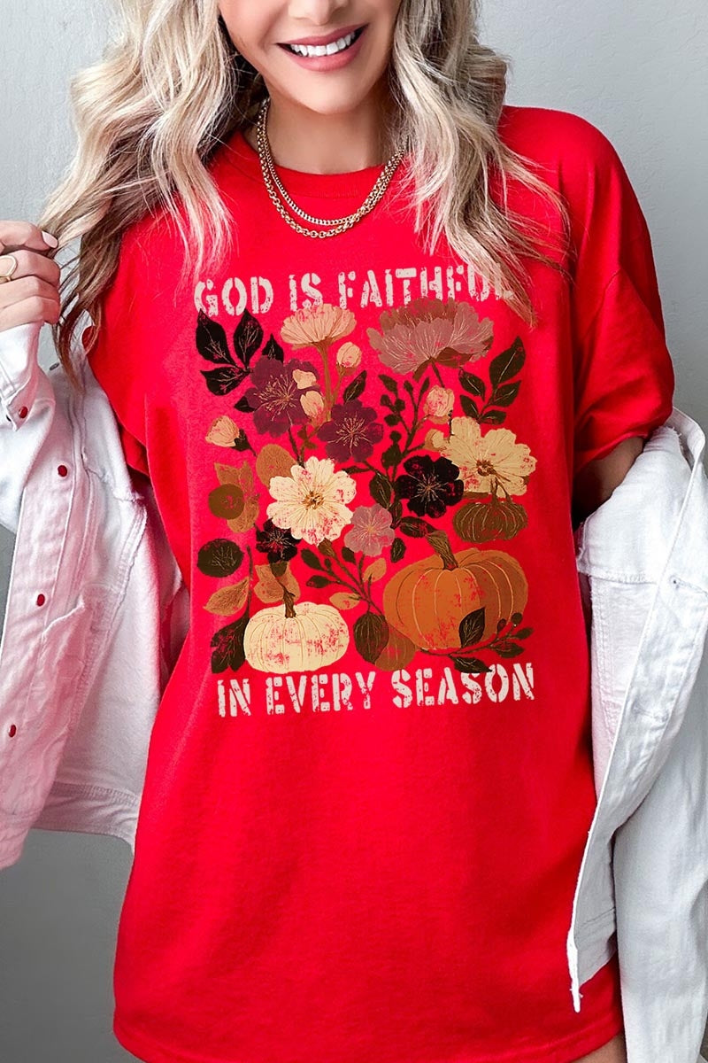 5000-E3171 Faithful In Every Season Graphic Heavy Cotton Tee $9