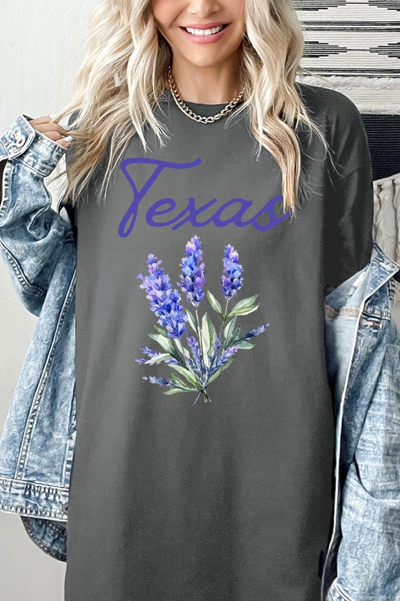 5000-E3060 Texas Bluebonnet Graphic Heavy Cotton Tee $9