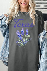 5000-E3060 Texas Bluebonnet Graphic Heavy Cotton Tee $9