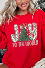 UL180-E3213 Joy to the World Graphic Sweatshirt $20